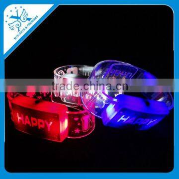 wholesale custom bracelets cheap promotional led light up bracelet