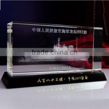 Beautiful 3d laser engraved crystal 3d laser crystal model