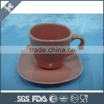 Fashionable and beautiful design 180cc porcelain coffee cup and saucer