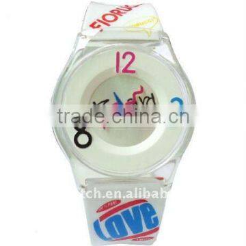 Japan movement quartz plastic watch