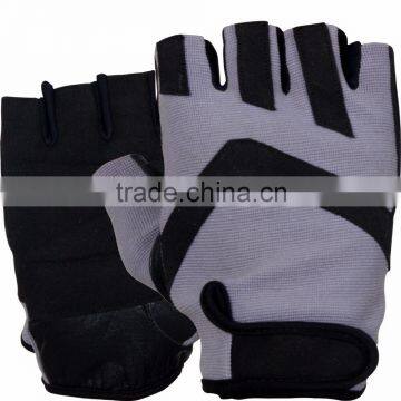 Demha Orignal leather gloves with gray breathable fabric