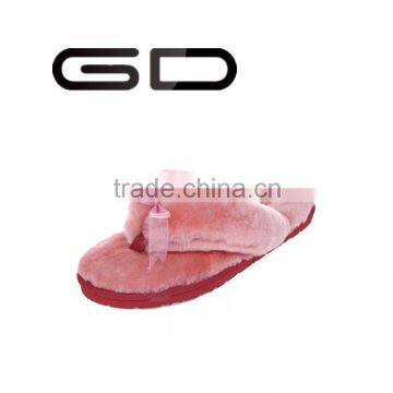 Western Style Customize Fully Wool Ladies Winter Slippers photo-3