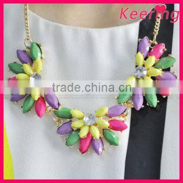 Wholesale colorful flower necklace WNK-231