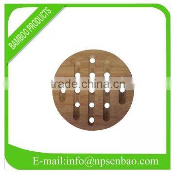 Round bamboo hot table mat