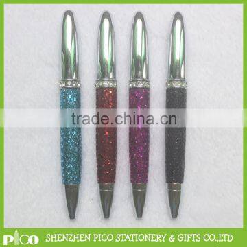 Advertising Diamond Crystal Ball Pen ,Glitter Leather Pen With Custom Logo Manufacture photo-4