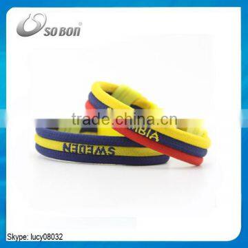 2016 new design cheap silicone custom negative ion sport country bracelet                        
                                                                                Supplier's Choice