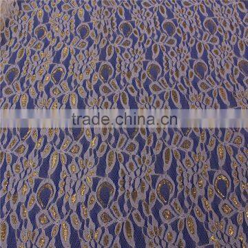 High Quality Indian Metallic Lace Fabric for Ladies Party Evening Dress photo-4