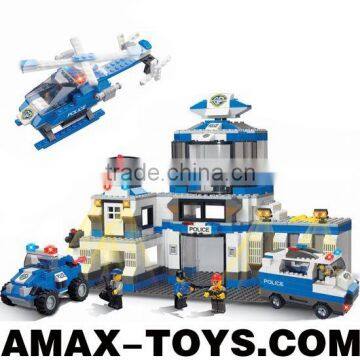 bd-1329699 Toys brick Children plastics intelligent educational building block police station 832pcs