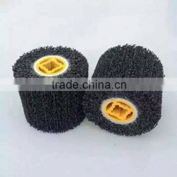 Wire drawing non woven polish wheel