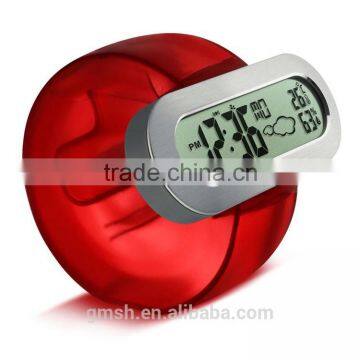 ECO Friendly Wheel Shape Alarm Water Energy Clock, No Battery Fancy Digital Alarm Clock,weather Forecast Clock photo-3