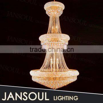 hotel lobby project large pendant light luxury crystal chandelier empire crystal tower pendant lamp