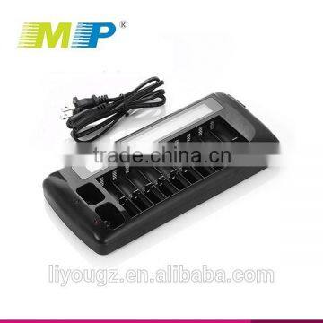 MP 10 Bay LCD AA AAA 9V Charger for Rechargeable Batteries [New Released on Big Sale