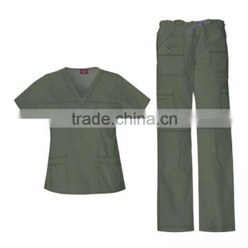Wholesale OEM Hotsale Fashion Natural Uniforms Women's Junior Scrub Set/Nurse Uniform/Hospital Uniform photo-2