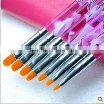 Hot selling beauty tool 7pcs/set UV gel nail brush set manicure pen nail art kit