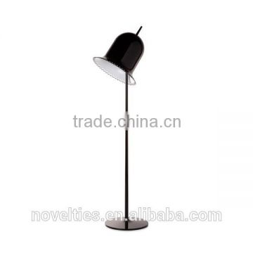 Black floor standing lamps with aluminum slender base