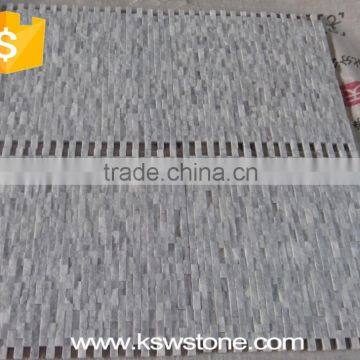 Italian White Carrara Natural Split Marble Mosaic Tile photo-3