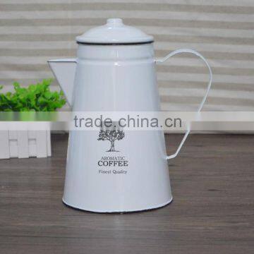 2001 Economical Enamel Metal Coffee Pot with Lid