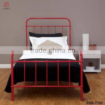 China Factory Home Bedroom Cheap Metal Single Bed