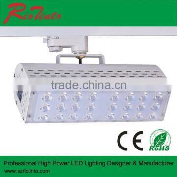 2016 new design dimmable high power track led light 30w/50/70w beam angle adjustable led track light
