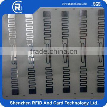 915mhz uhf monza 4 and ISO-18000-6C RFID tag dry inlay