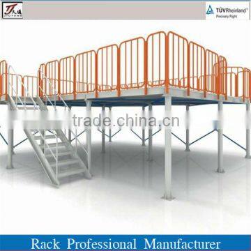 Firm and strong mezzanine steel floor rack