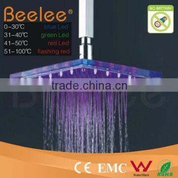Led Glass oblong big shower head for top shower