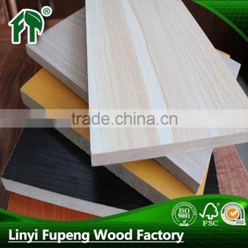 Standard and various sizes melamine MDF board prices by China suppliers