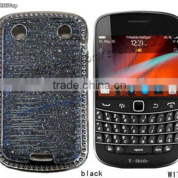 Skin Chrome Case Cover for Blackberry Bold Touch 9900.Color Black.