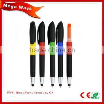 Multi-Functional Pen,Logo Pen Promotional Pen Type ,3 in 1 highlighter pen