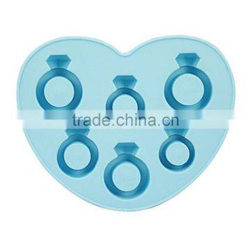 New Drink Bar Party Ice Tray Diamond Love Rings Ice Cube Style Freeze Mould