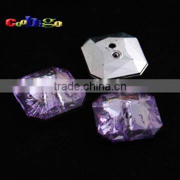 32L(20mm) Octagon Acrylic Sewing Rhinestone Button For Apparel Bag Accessories #FLN020-32L(Mix-s) photo-3