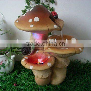 Polyresin outdoor mushroom water fountain