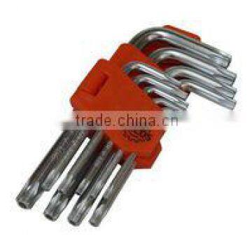 Torx L-wrench set, 9pcs, with security holes (tamper-resistant)