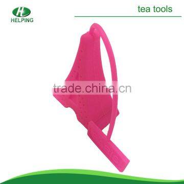 Pink Eiffel loose leaf silicone tea strainer