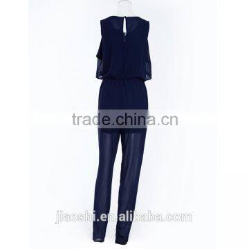 OEM Custom Madecasual Loose Style Sexy One Piece Chiffon Women Jumpsuit for Ladies photo-4