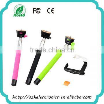 Colourful Selfie Stick Bluetooth , camera monopod, selfie stick tripod From China Supplier