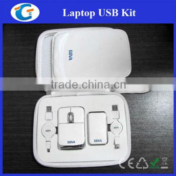 White usb travel set (OEM manufacturer service)