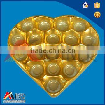 heart Shape Fashion Plastic Pp Ps Serving Tray for Chocolates