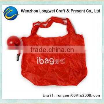 2014 newest creative ball shaped plastic reusable shopping bag