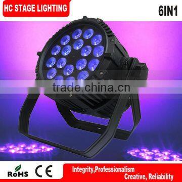 rgbwa+uv 6in1 18pcs waterproof led par light