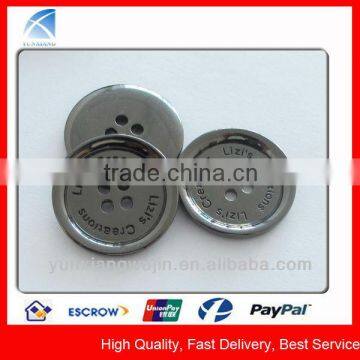 YX3747 Custom Black Metal Decorative Garment Buttons