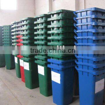 240liter outdoor HDPE dustbin with wheels .pass EN840