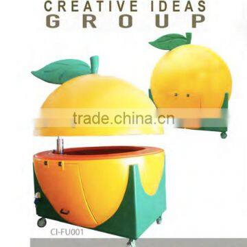 PROFITABLE Orange shape Fibreglass (FRP) Kiosk portable and efficient