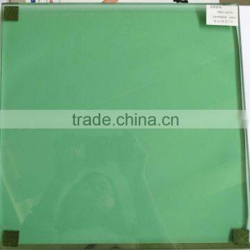 safety glasses 5+0.38+5 green tempered laminated glass for curtain wall and ceiling