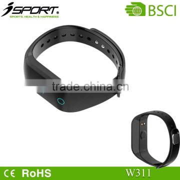 Bluetooth Vibrating Bracelet withGreyed-off Optional Heart Rate Monitor Fitness Band W311