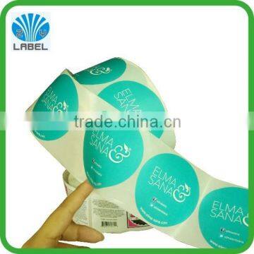 Round Shape Adhesive Sticker Labels With Blue Color photo-2