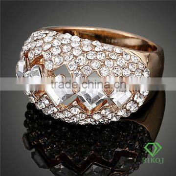 full crystal cz zircon 18kgp gold rings