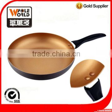 Aluminum golden non-sticking fry pan with bakelite handle