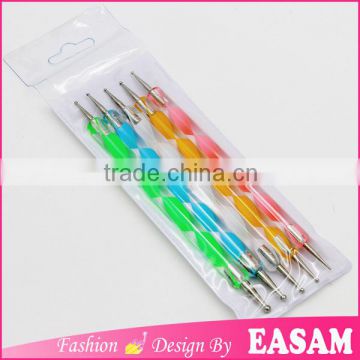 5 PCS 2Way Marbleizing Dotting Manicure Tools Painting Pen Nail Art Paint Pen ES-NDP0009                        
                                                Quality Choice