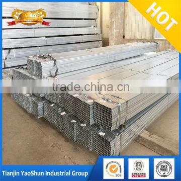 galvanized construction square rectangular steel pipe tube standard sizes GI cross-section